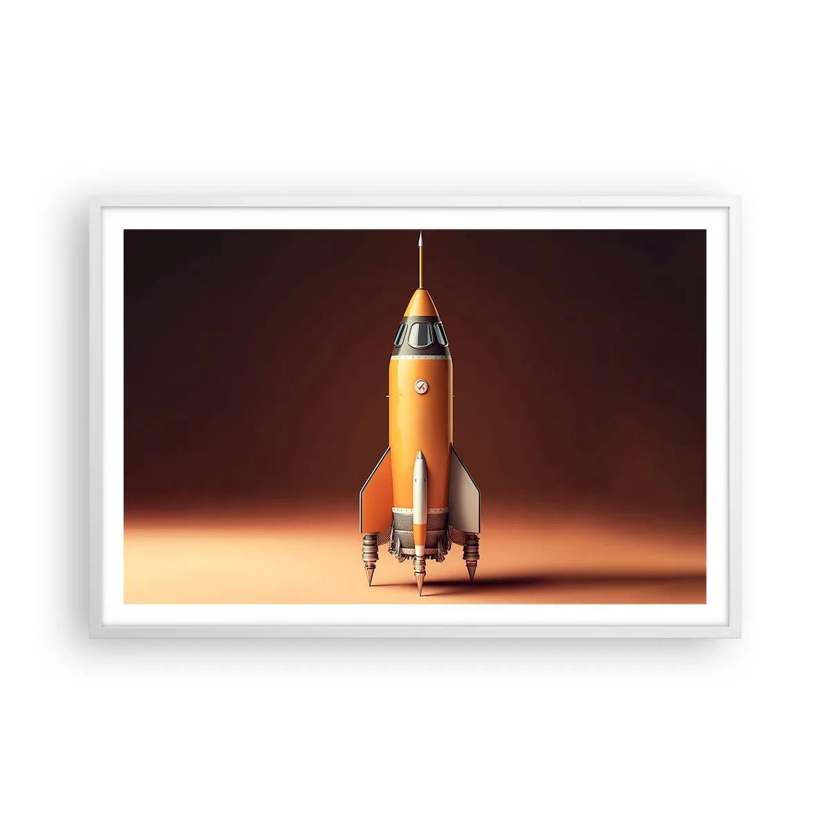 Pôster em moldura branca - Tudo começa com um sonho - 91x61 cm