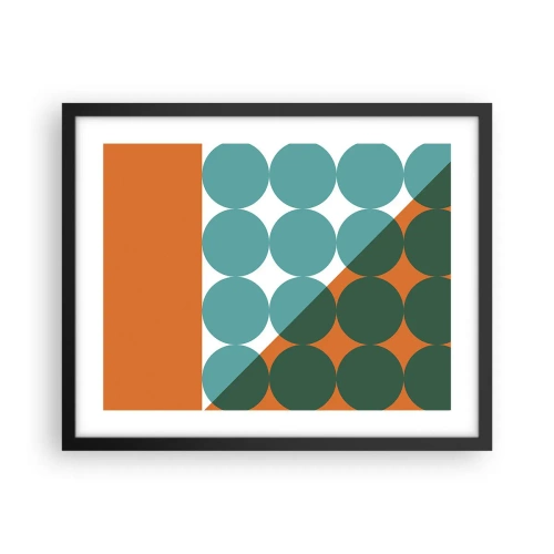 Pôster com moldura preta - Para cima e na diagonal - 50x40 cm