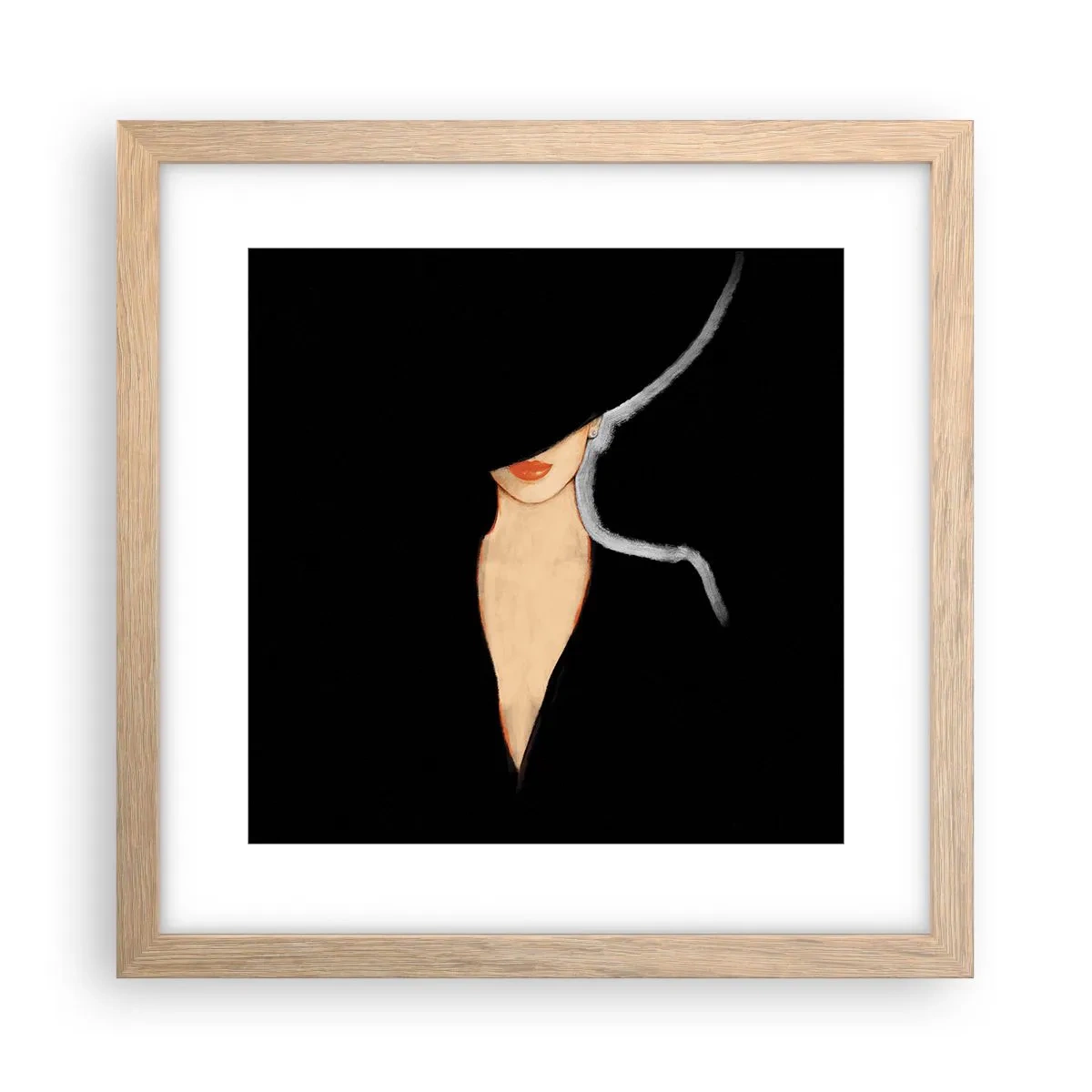 Pôster com moldura de carvalho claro - Elegância e estilo - 30x30 cm