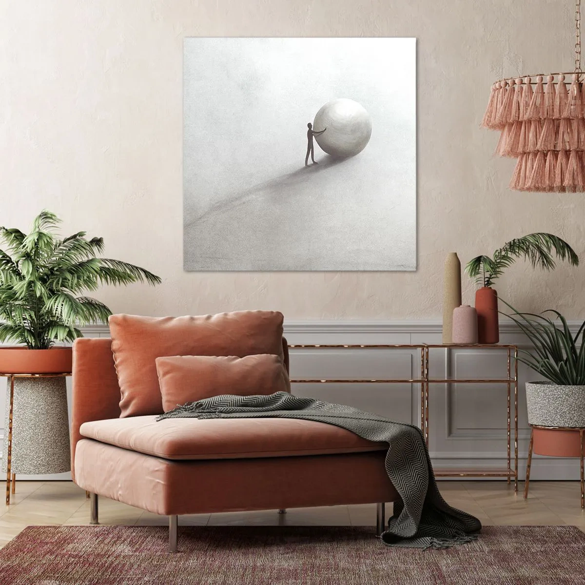 Quadro em tela - O Jogo da Vida - 40x40 cm