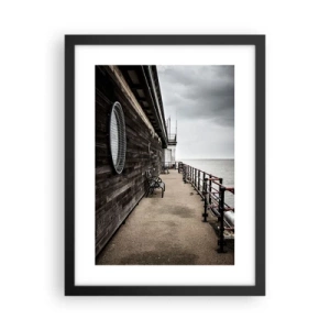 Pôster com moldura preta - O tempo parou - 30x40 cm