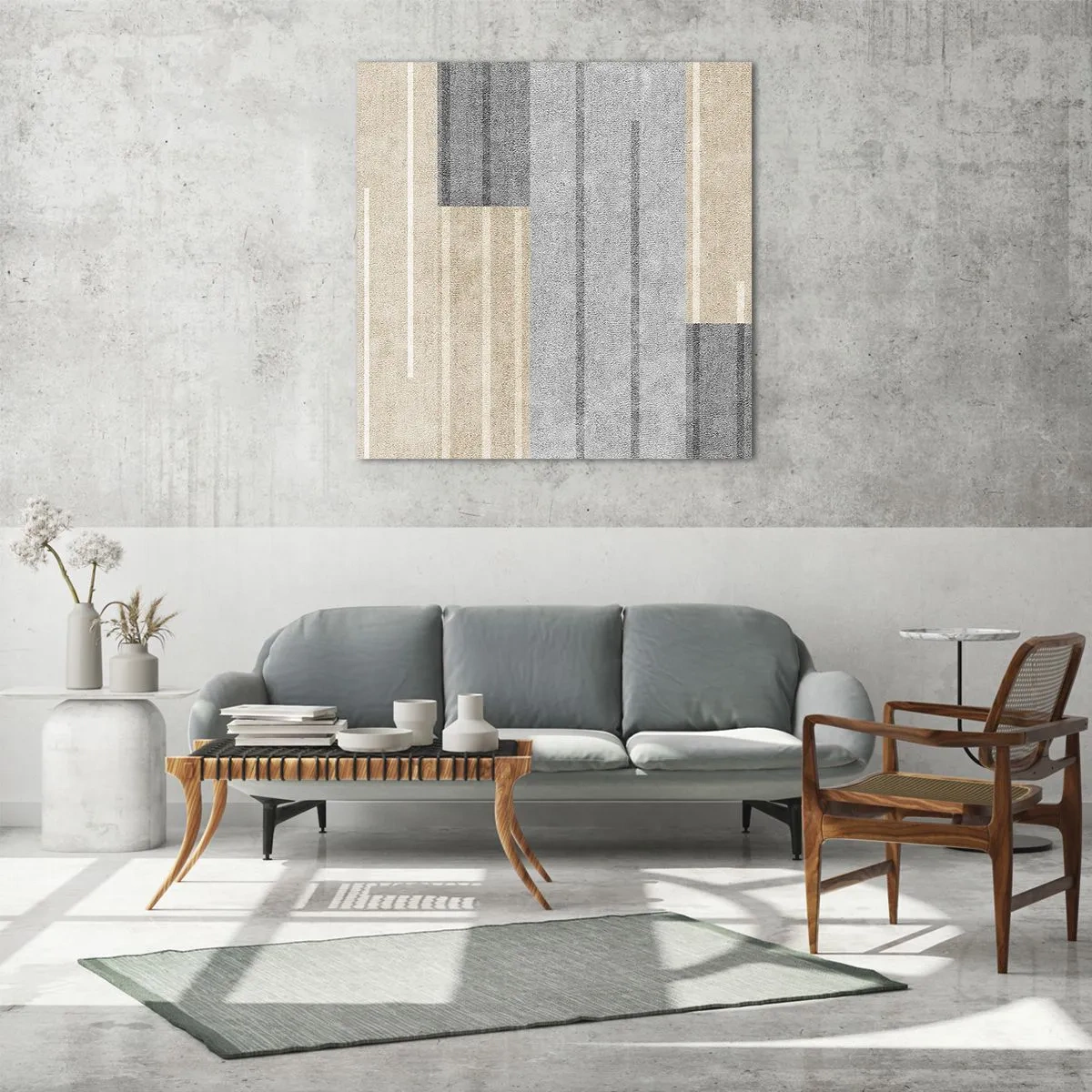 Quadro em vidro - Composição: mantenha vertical - 40x40 cm