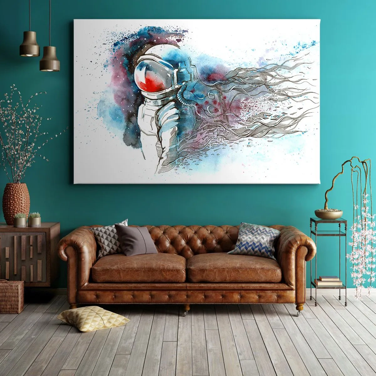 Quadro em tela - Sozinho com o espaço - 100x70 cm