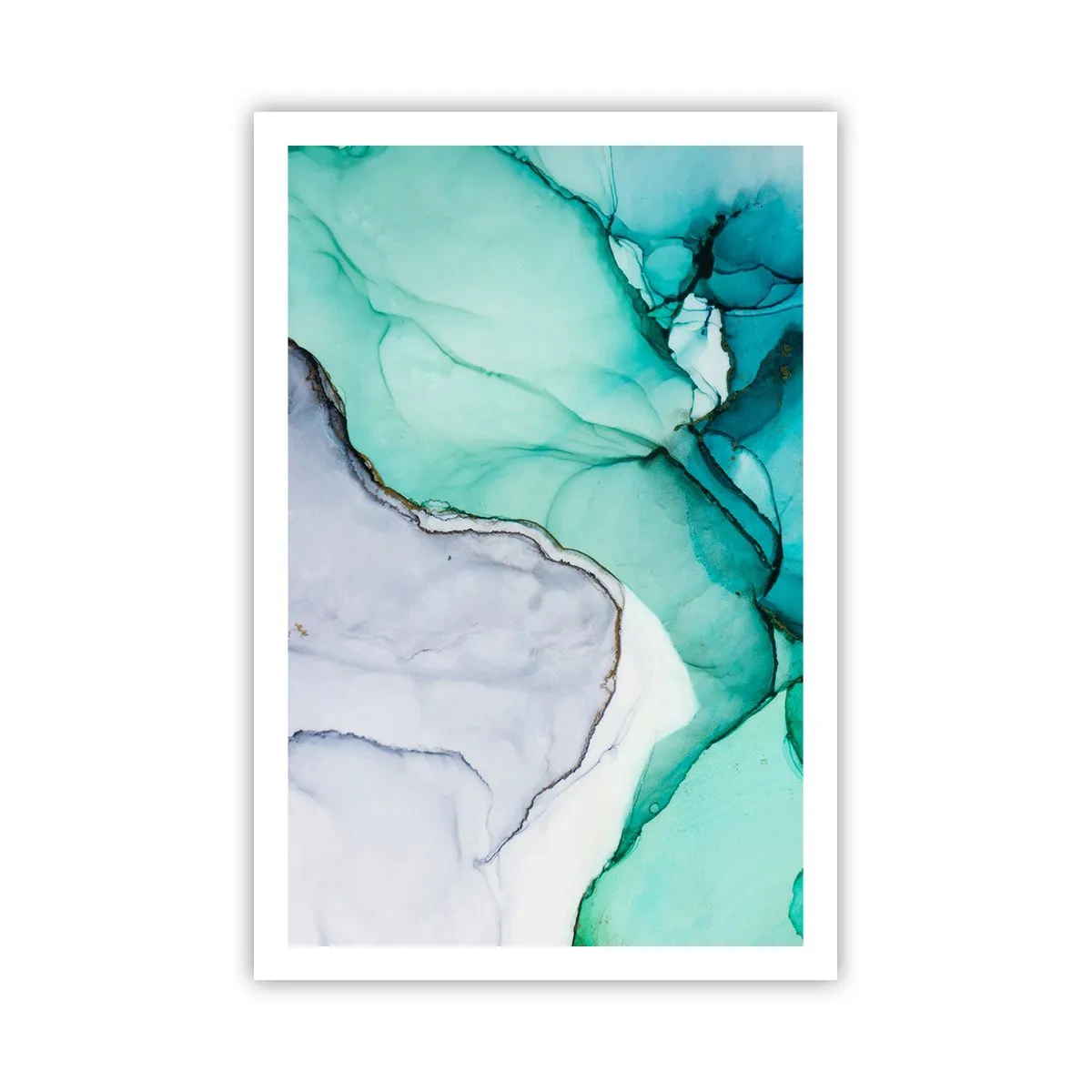 Pôster - Estudo em turquesa - 61x91 cm