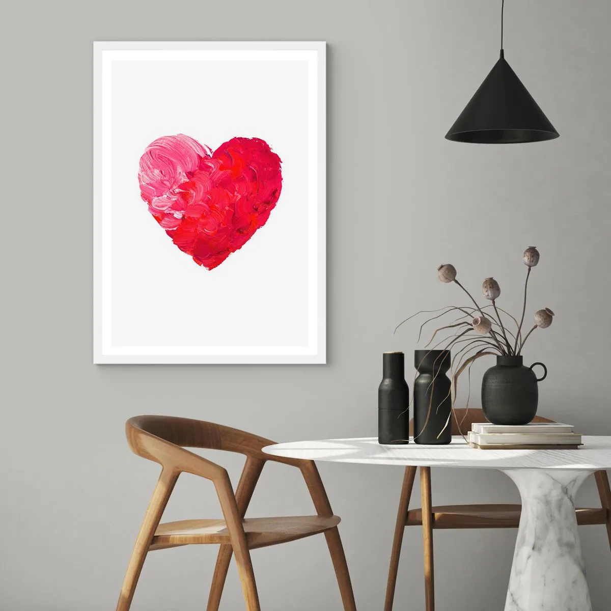 Pôster em moldura branca - All you need is love - 70x100 cm