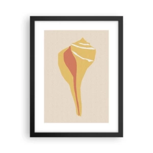 Pôster com moldura preta - Abstração orgânica – crescimento - 30x40 cm