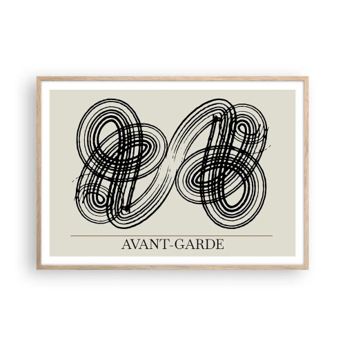 Pôster com moldura de carvalho claro - Saiu espontaneamente - 100x70 cm