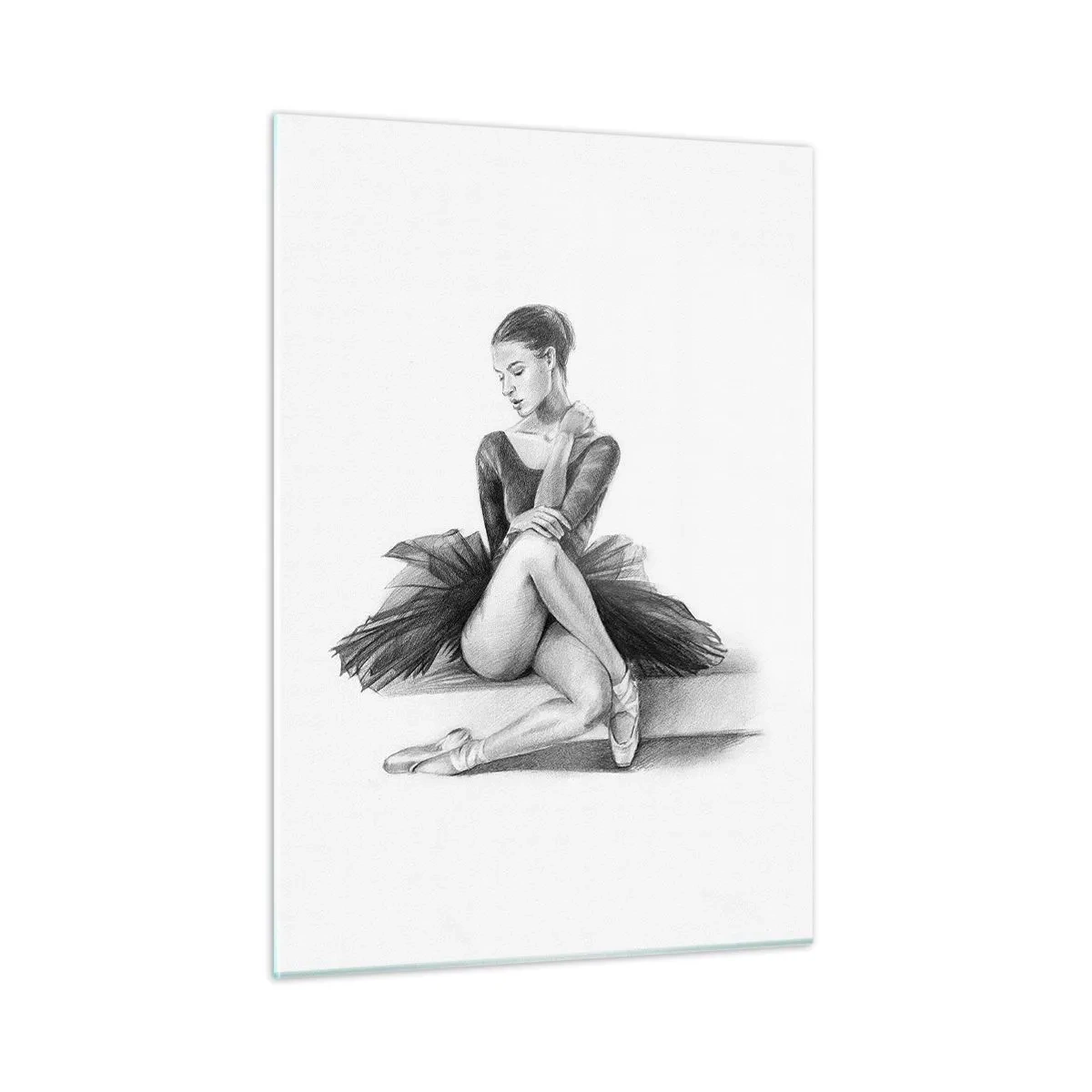 Quadro em vidro - Encantada pela dança - 50x70 cm