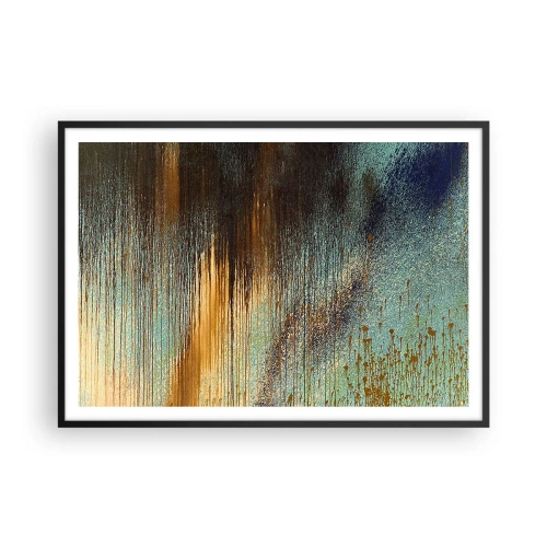 Pôster com moldura preta - Uma composição colorida não acidental - 100x70 cm