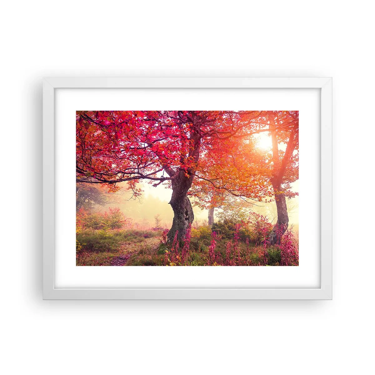 Pôster em moldura branca - Um frenesi de florescimento - 40x30 cm