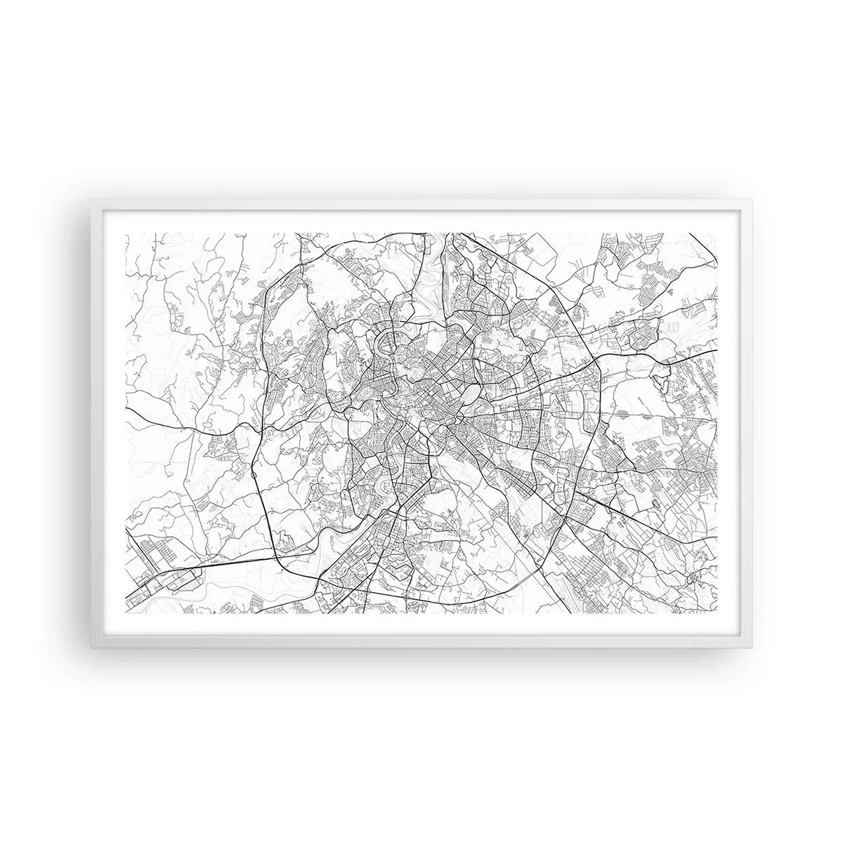 Pôster em moldura branca - Círculo romano - 91x61 cm