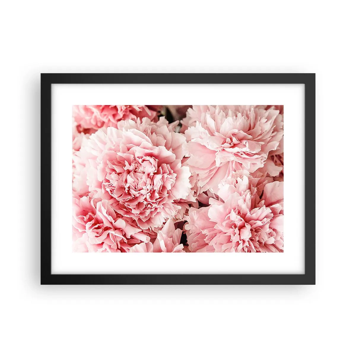 Pôster com moldura preta - Sonho rosa - 40x30 cm