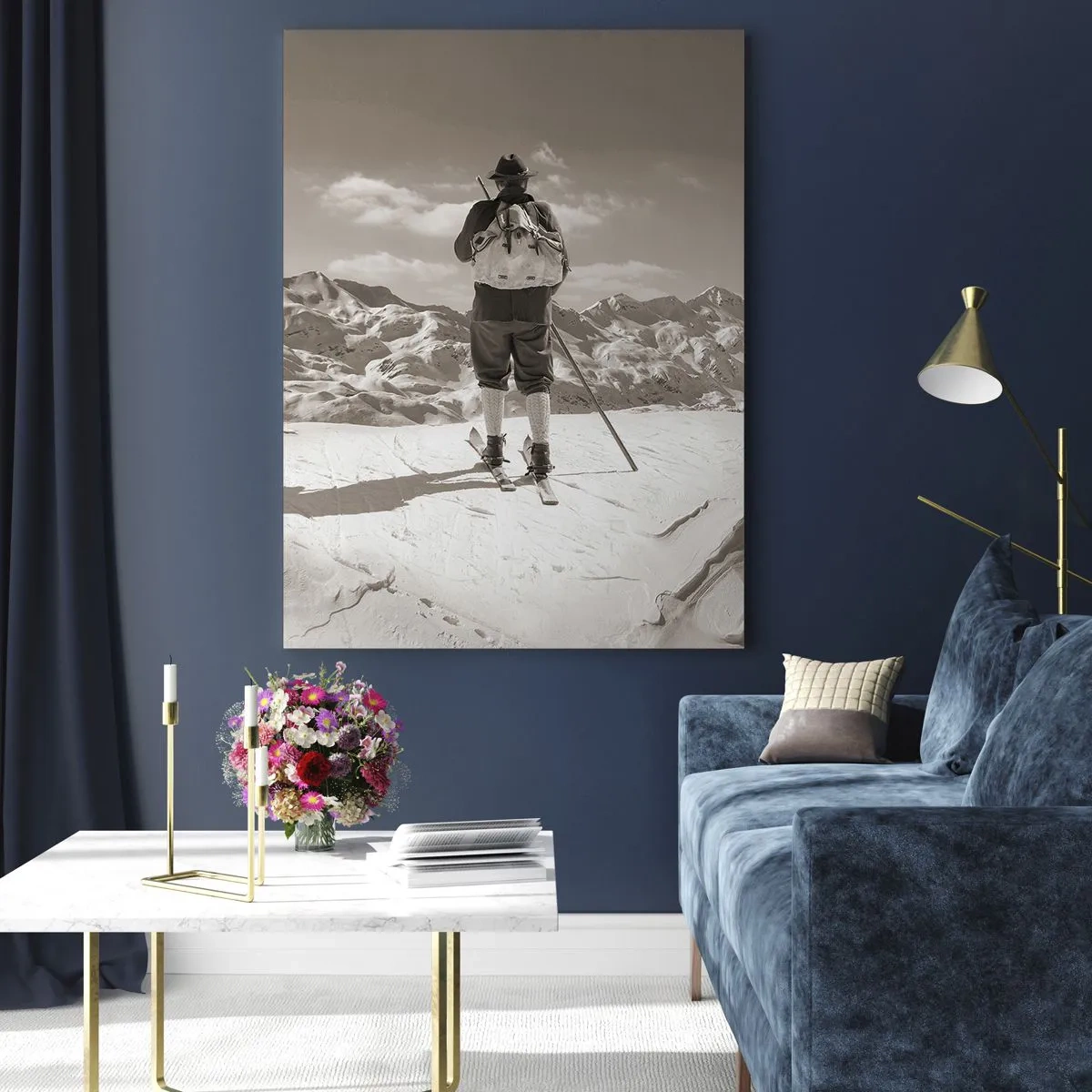 Quadro em vidro - E as montanhas são as mesmas - 50x70 cm