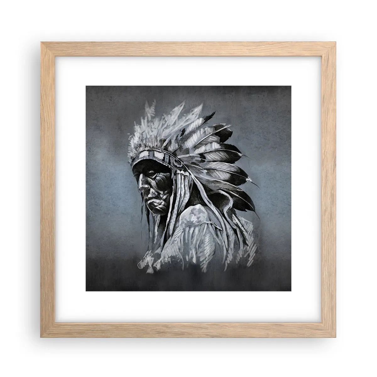 Pôster com moldura de carvalho claro - De volta às raízes - 30x30 cm