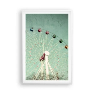 Pôster em moldura branca - Diverte-te - 61x91 cm