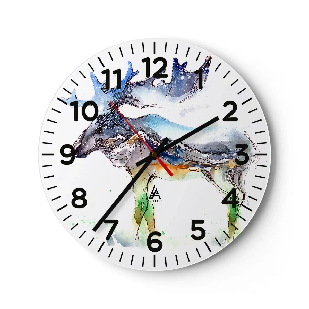 Relógio de parede - Relógio em vidro - O herói do conto de inverno - 40x40 cm