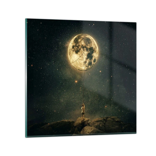 Quadro em vidro - Aquele que roubou a lua - 40x40 cm