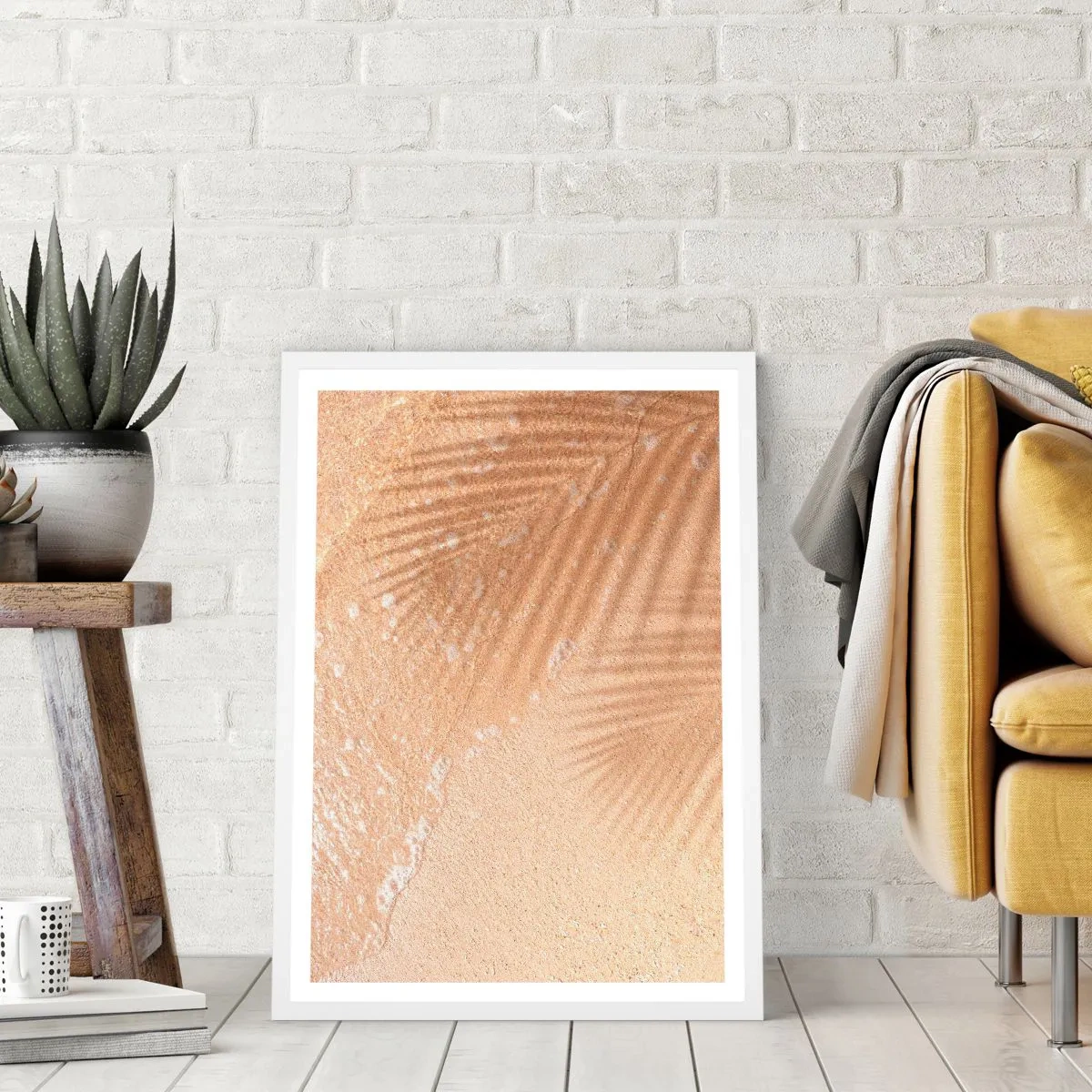 Pôster em moldura branca - A sombra de um verão quente - 70x100 cm