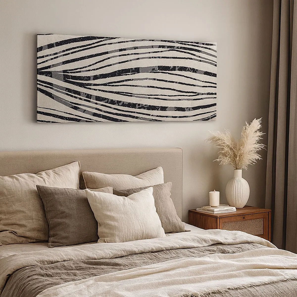 Quadro em tela - Piscina em linha - 100x40 cm