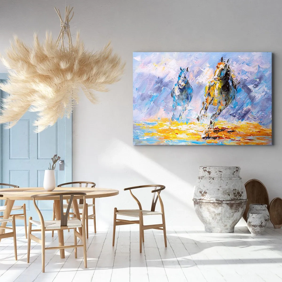 Quadro em tela - Galopando através do brilho - 120x80 cm