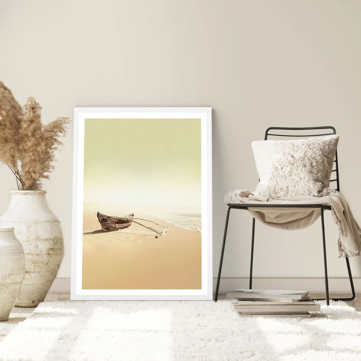 Pôster em moldura branca - Memória dos mares do sul - 50x70 cm