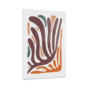 Quadro em vidro - Composição orgánica radiante - 80x120 cm