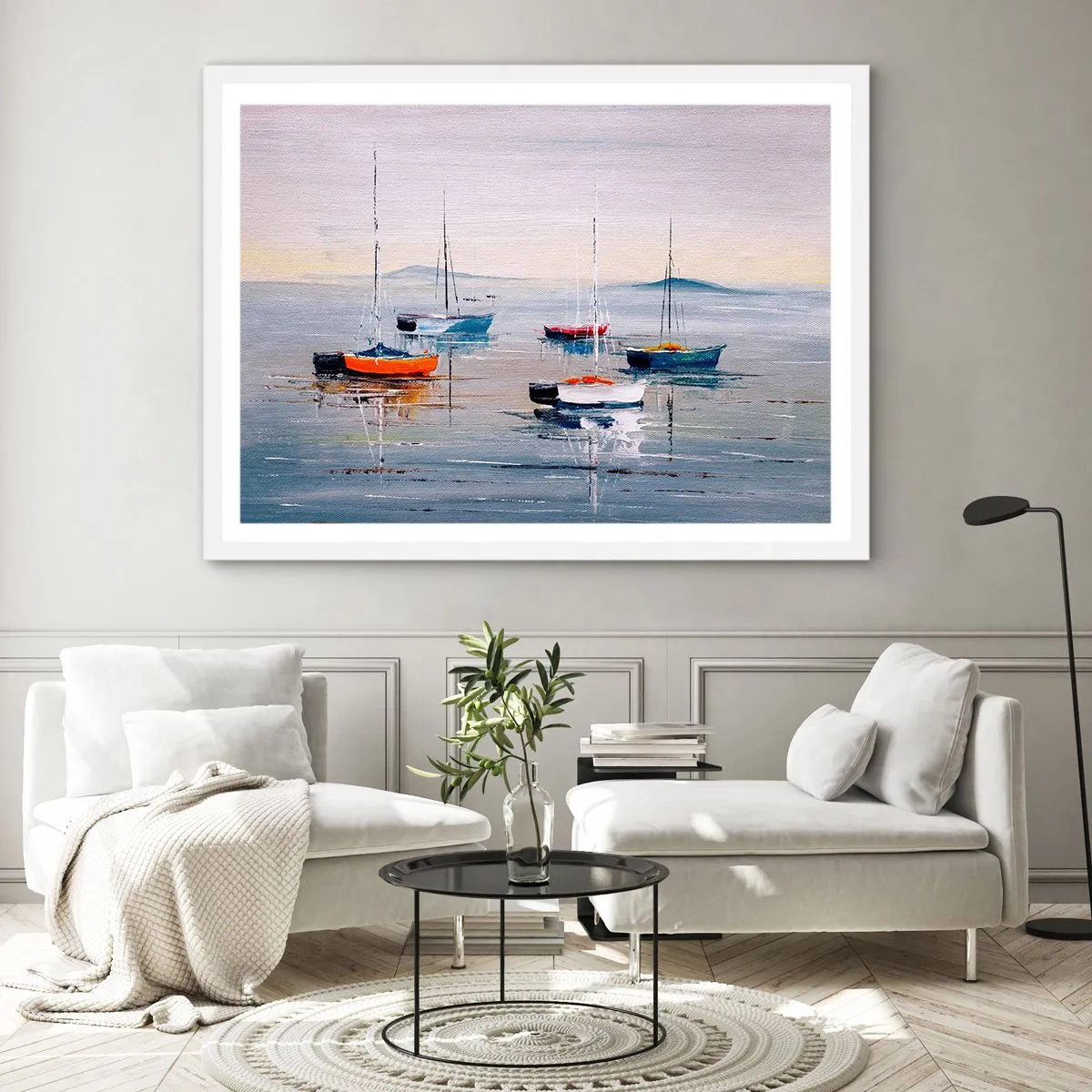 Pôster em moldura branca - Um merecido descanso - 91x61 cm