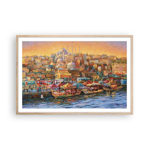 Pôster com moldura de carvalho claro - Conto de Istambul - 91x61 cm
