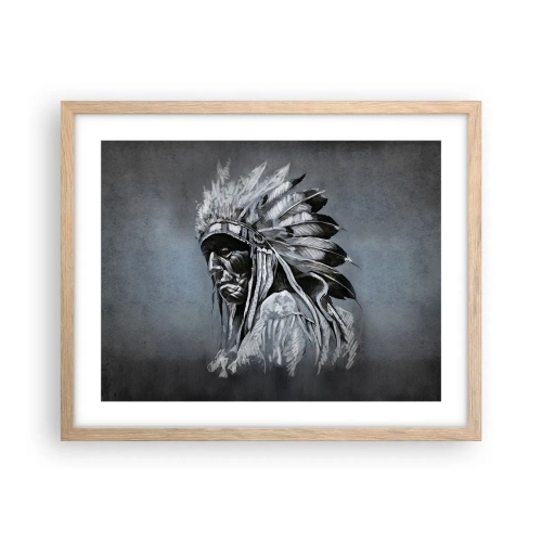 Pôster com moldura de carvalho claro - De volta às raízes - 50x40 cm