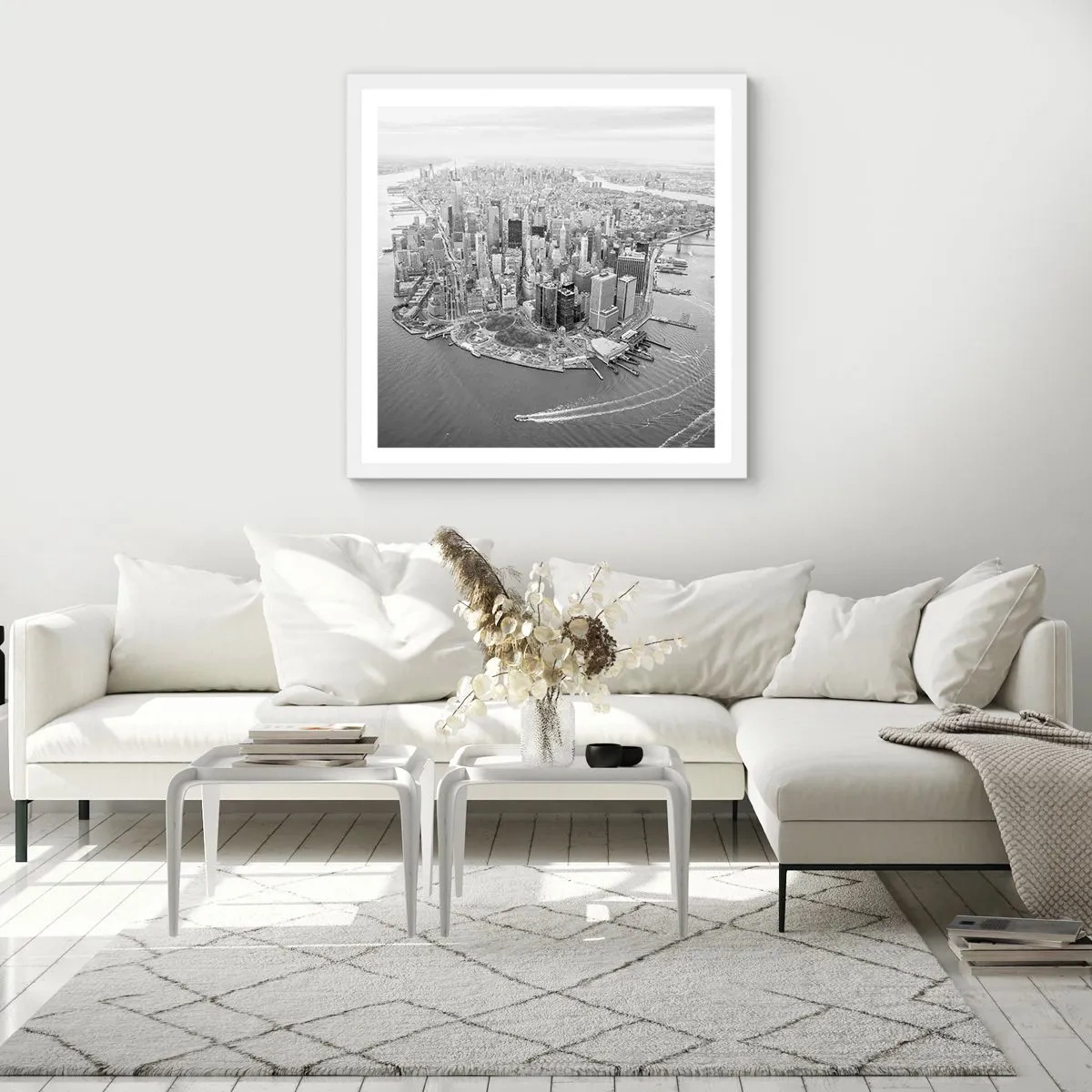 Pôster em moldura branca - Como não amar? - 60x60 cm