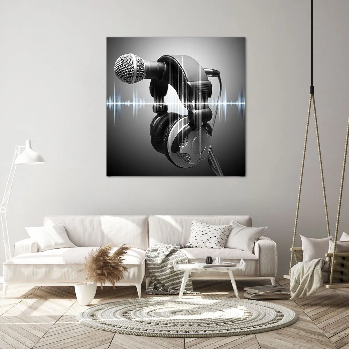 Quadro em tela - Ainda pode-se ouvir o canto - 30x30 cm