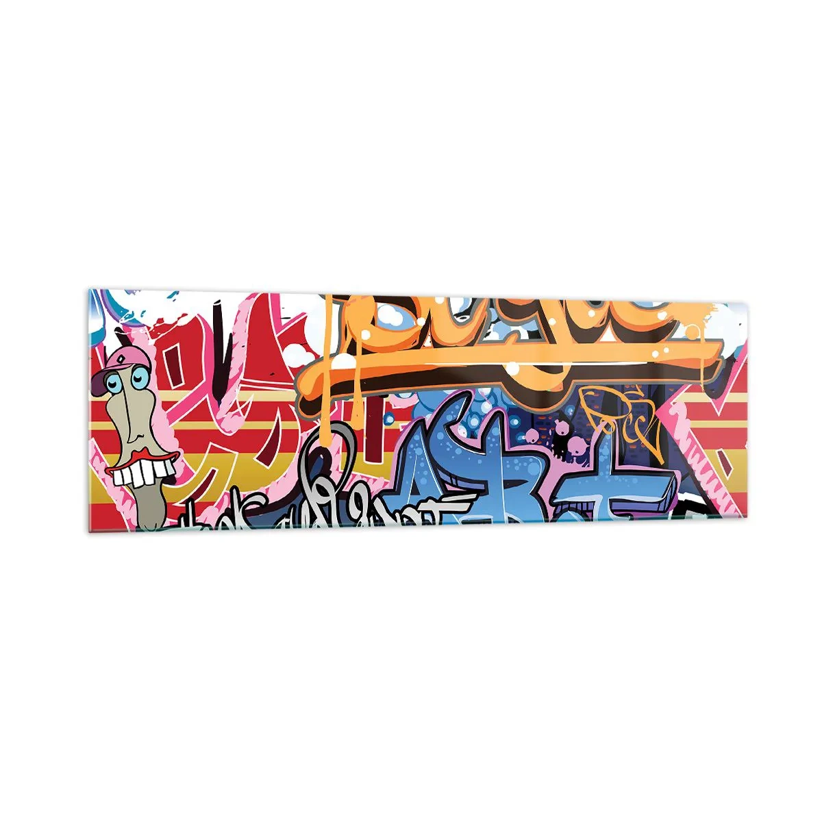 Quadro em vidro - Murais, murais, murais... - 160x50 cm