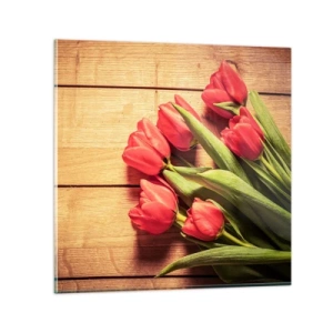 Quadro em vidro - Declaração de primavera - 30x30 cm