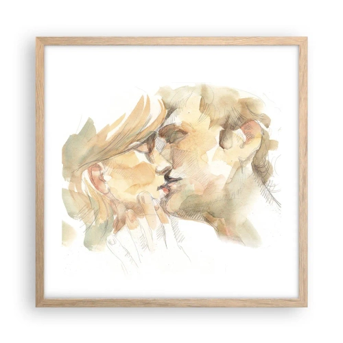 Pôster com moldura de carvalho claro - A outra metade foi encontrada? - 50x50 cm