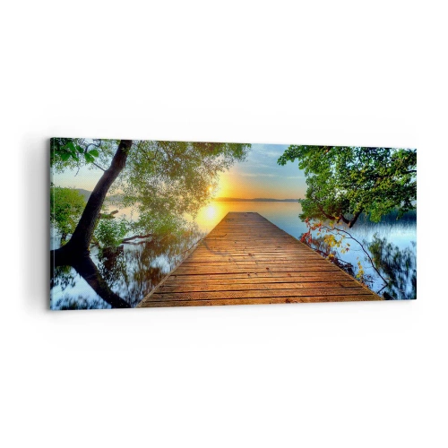 Quadro em tela - Tome o seu tempo, sente-se - 100x40 cm