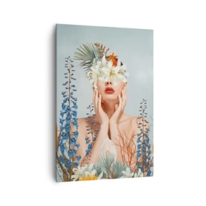 Quadro em tela - Mulher – flor - 70x100 cm