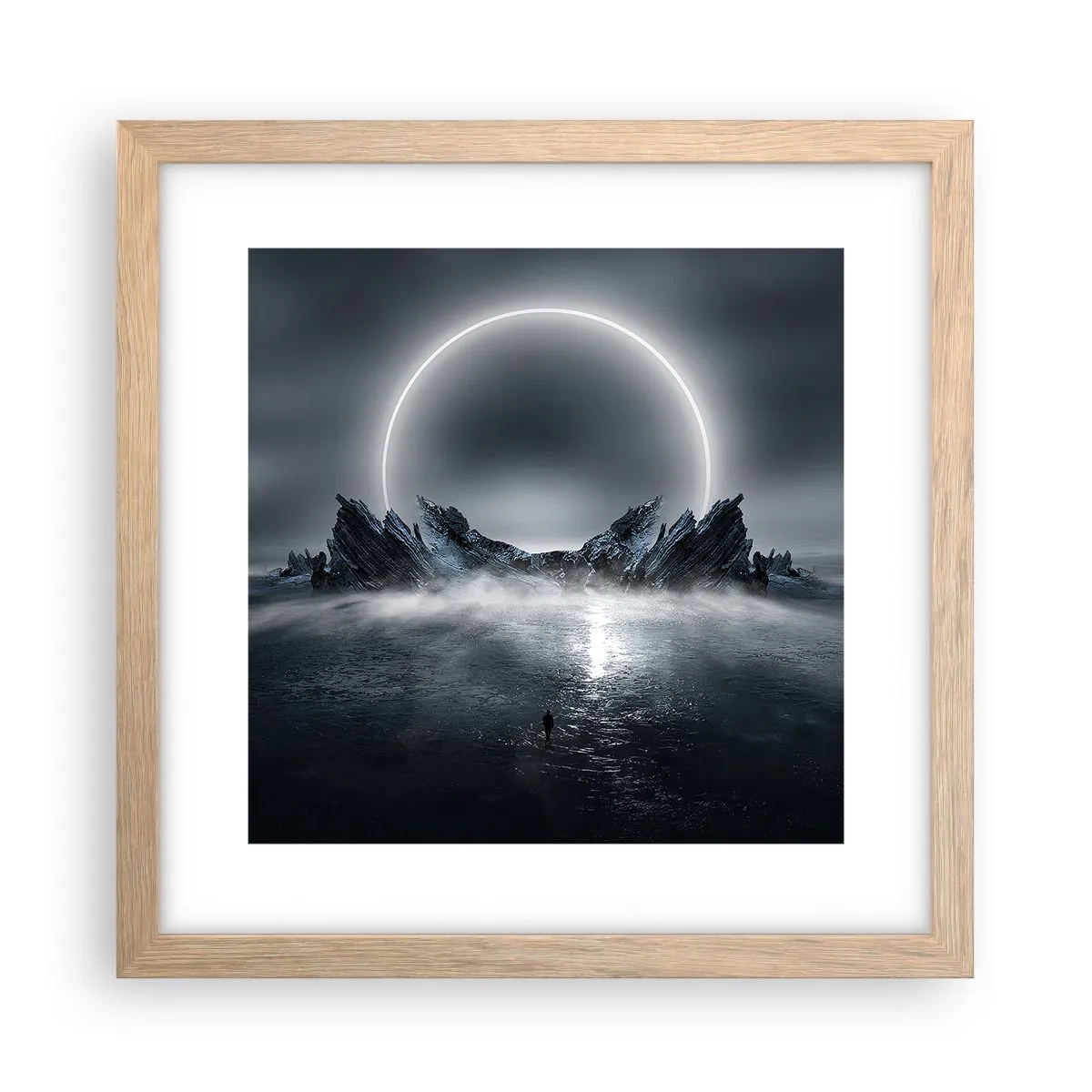 Pôster com moldura de carvalho claro - O fim da história - 30x30 cm