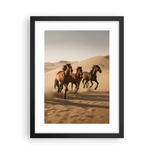 Pôster com moldura preta - Livre como o vento - 30x40 cm