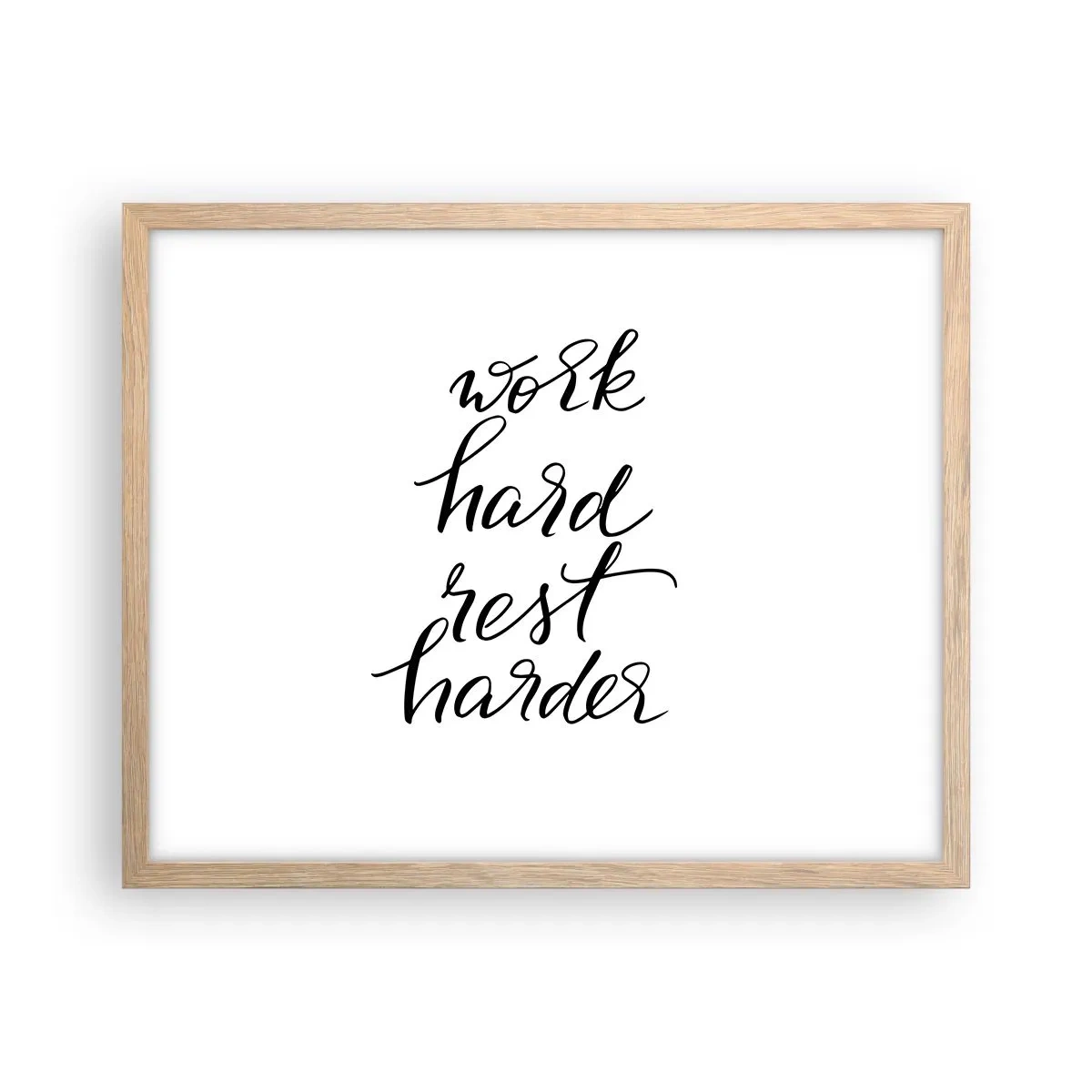 Pôster com moldura de carvalho claro - Equilíbrio da vida - 50x40 cm