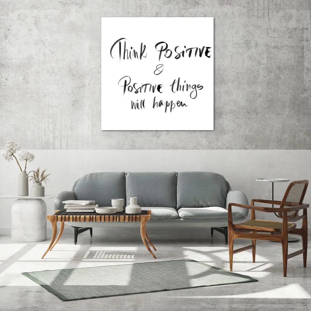 Quadro em vidro - Como viver? - 70x70 cm