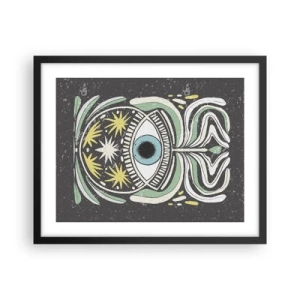 Pôster com moldura preta - Rituais tribais - 50x40 cm