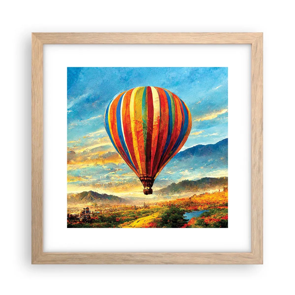 Pôster com moldura de carvalho claro - Com silêncio enxergas mais - 30x30 cm