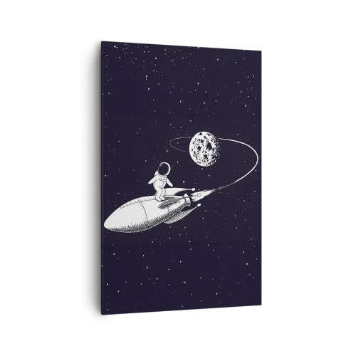 Quadro em tela - Surfista espacial - 80x120 cm