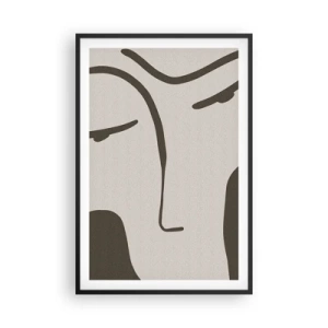 Pôster com moldura preta - Como uma pintura de Modigliani - 61x91 cm
