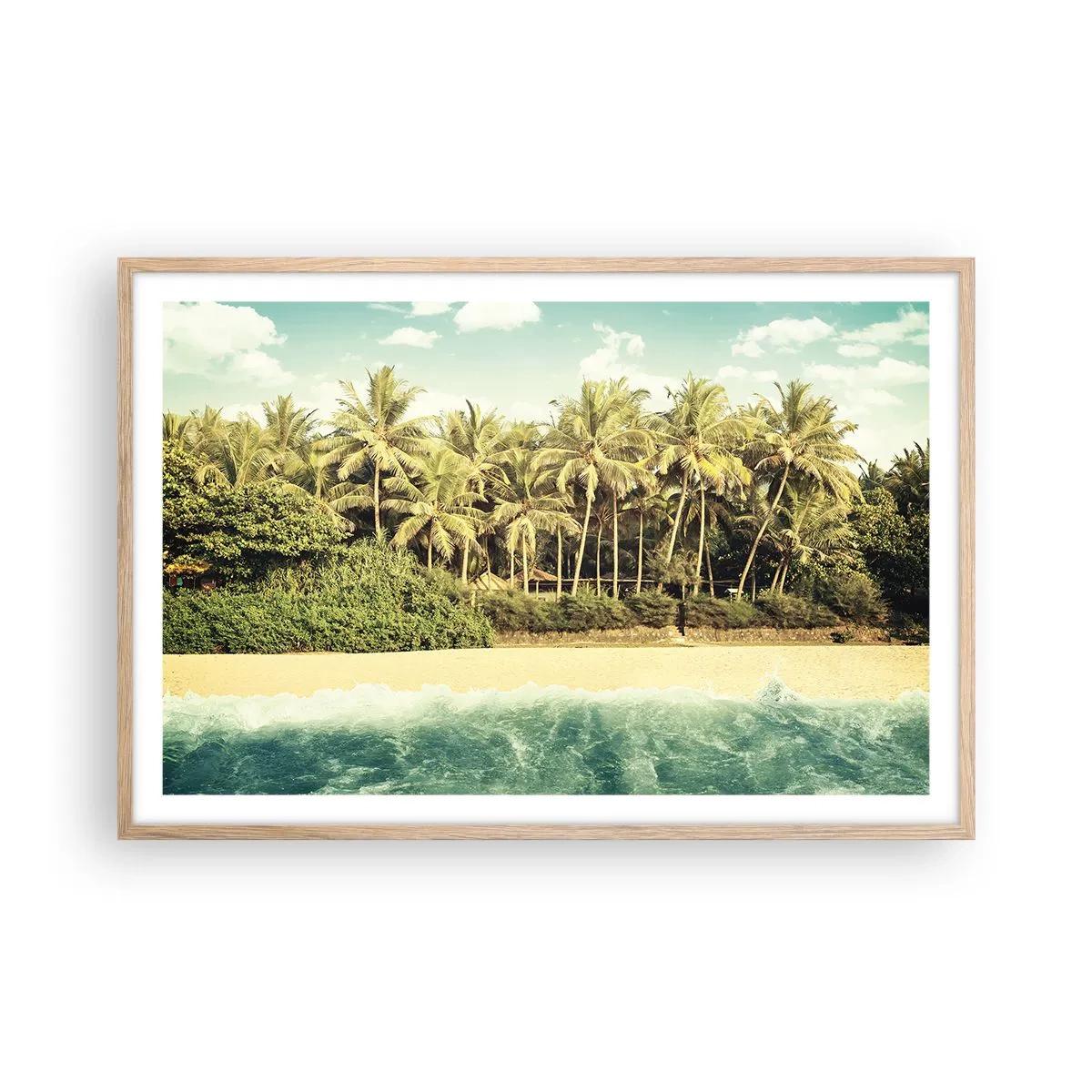 Pôster com moldura de carvalho claro - Ou talvez aqui? - 91x61 cm