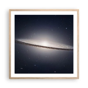 Pôster com moldura de carvalho claro - Há muito tempo atrás, em uma galáxia muito, muito distante... - 60x60 cm
