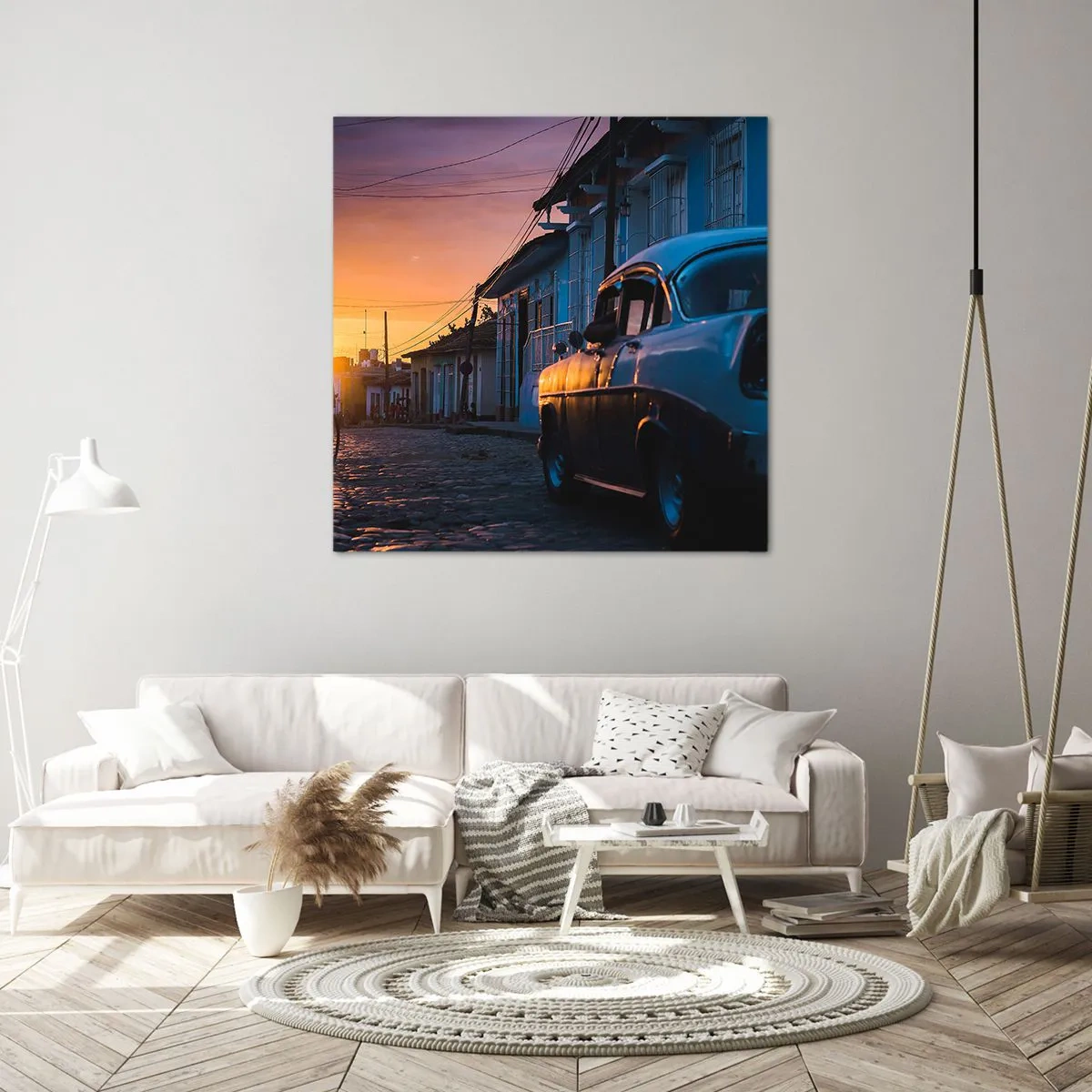 Quadro em tela - Aqui é onde o tempo abranda - 30x30 cm