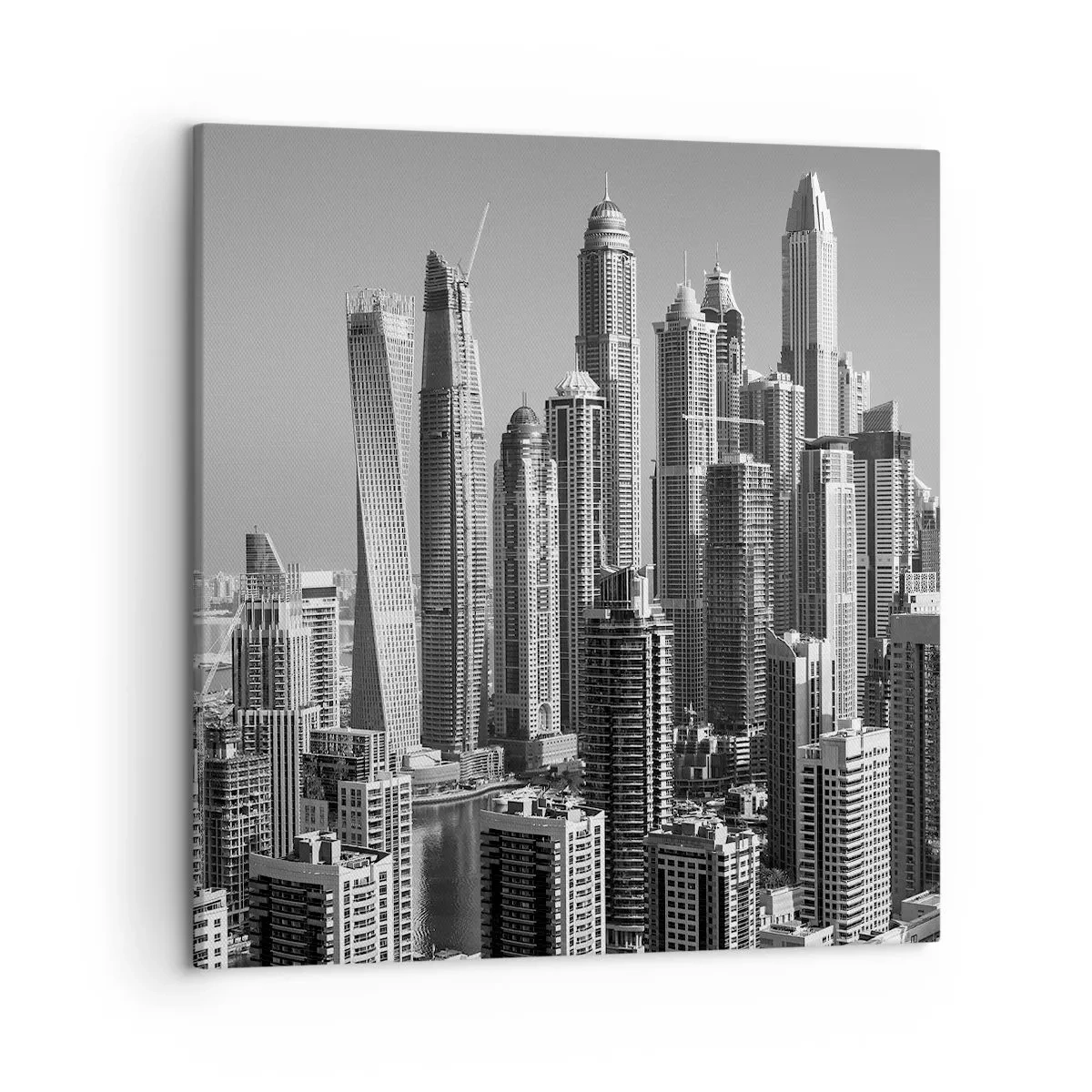 Quadro em tela - A cidade sobre o deserto - 50x50 cm