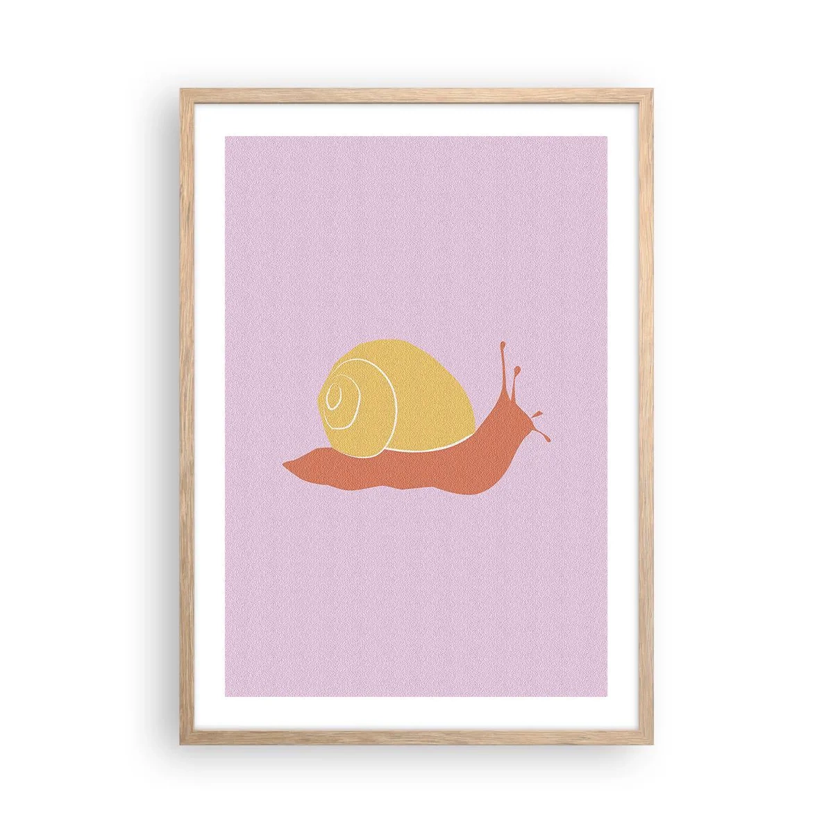 Pôster com moldura de carvalho claro - Não há pressa - 50x70 cm