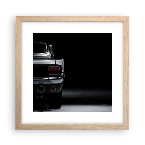 Pôster com moldura de carvalho claro - O charme do clássico - 30x30 cm